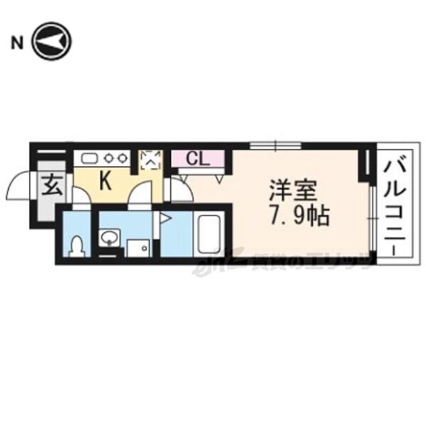 プチフラン 101｜京都府京都市伏見区向島本丸町(賃貸アパート1K・1階・26.09㎡)の写真 その2