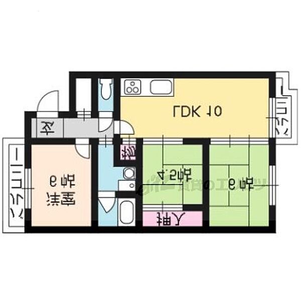 京都府京都市右京区西京極畔勝町(賃貸マンション3LDK・3階・59.72㎡)の写真 その1