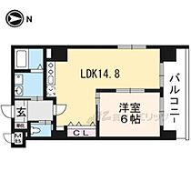 京都府京都市右京区西京極東大丸町（賃貸マンション1LDK・6階・45.13㎡） その1