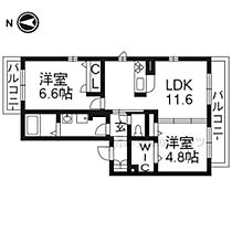 京都府向日市寺戸町中ノ段（賃貸アパート2LDK・2階・54.04㎡） その2