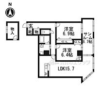 京都府京都市伏見区南寝小屋町（賃貸マンション2LDK・2階・61.74㎡） その2