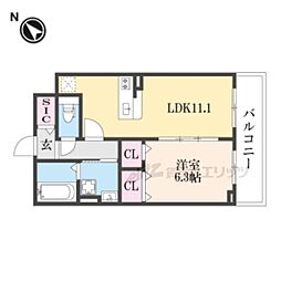 和幸館 1階1LDKの間取り