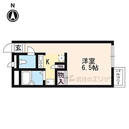レオパレスフェリシダード 1Kの間取図画像