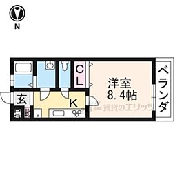 コモン・スペース藤森 2階1Kの間取り