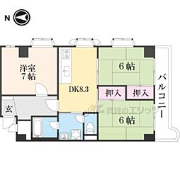 エトワール長岡京 3LDKの間取図画像