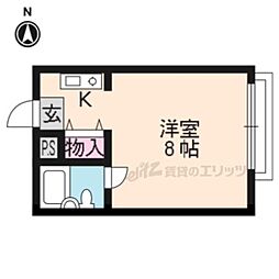 アトラス宮越 1Kの間取図画像