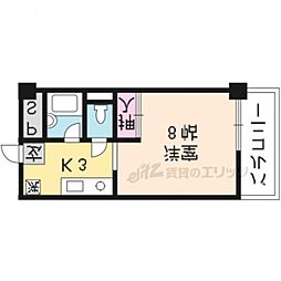 オーク長岡天神JOMO 1Kの間取図画像