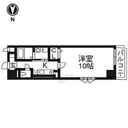 D・マローネ桂 1Kの間取図画像
