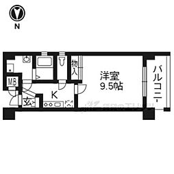 エスリード西大路駅前 1Kの間取図画像