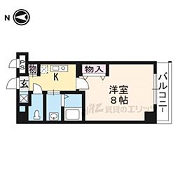 ヴァイタルハウス 1Kの間取図画像