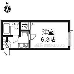 リバティコート 1Kの間取図画像