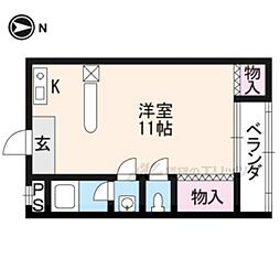 31stメイフラワー ワンルームの間取図画像