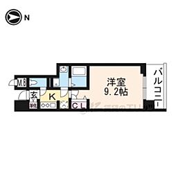 ベラジオ西大路五条 1Kの間取図画像