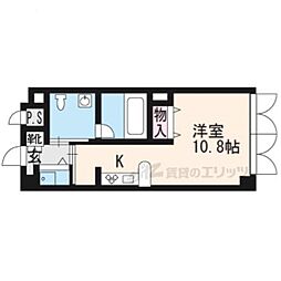 ヴォールベフィンデン 1Kの間取図画像