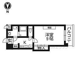 メゾンアロー 1Kの間取図画像
