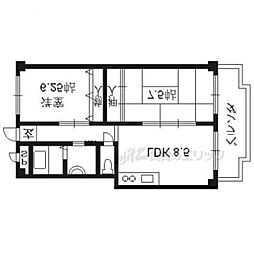 アプタウンハウス 2LDKの間取図画像