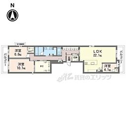 シャーメゾン上松屋町 3LDKの間取図画像