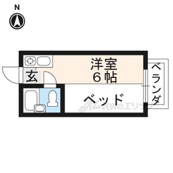 京都府京都市伏見区深草綿森町(賃貸マンション1R・3階・15.00㎡)の写真 その2