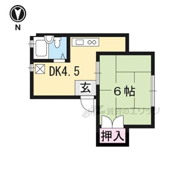 京都府京都市下京区梅小路高畑町(賃貸マンション1DK・4階・20.00㎡)の写真 その2