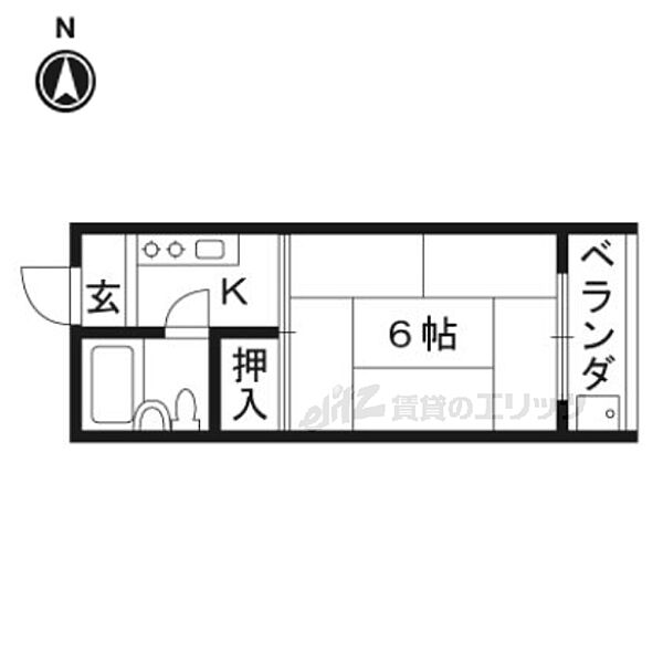 京都府京都市伏見区深草北新町(賃貸マンション1K・3階・18.57㎡)の写真 その2