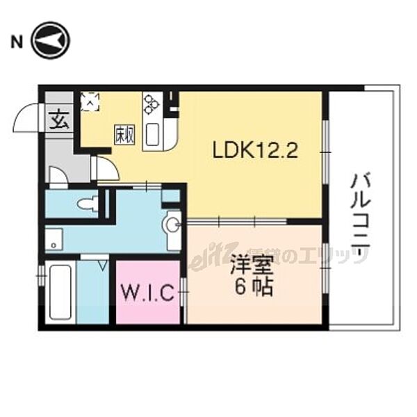 エーデルハイム東香園 307｜京都府宇治市木幡熊小路(賃貸アパート1LDK・3階・46.75㎡)の写真 その2