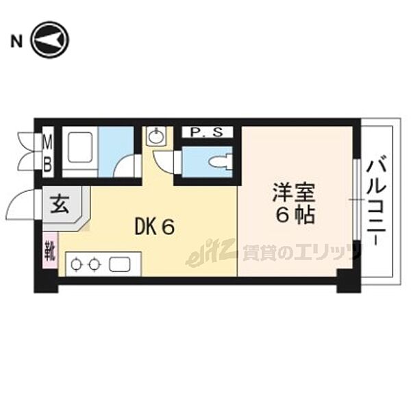 パールハイツイナリ 4052｜京都府京都市伏見区深草一ノ坪町(賃貸マンション1DK・4階・30.97㎡)の写真 その2