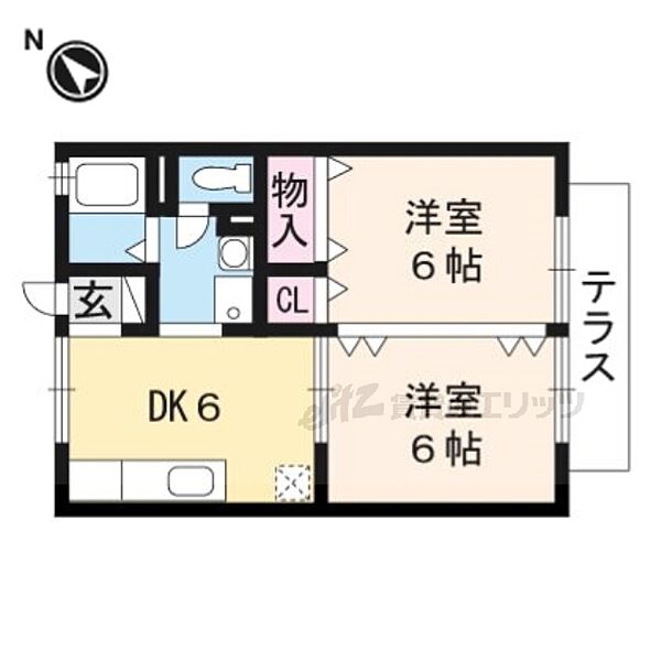 京都府京都市伏見区石田大山町(賃貸アパート2DK・2階・40.29㎡)の写真 その2