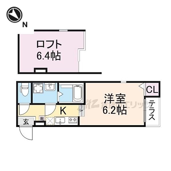 （仮称）醍醐東合場町B 105｜京都府京都市伏見区醍醐東合場町(賃貸アパート1K・1階・21.20㎡)の写真 その2