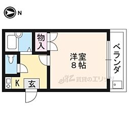 シエログランデ 1Kの間取図画像