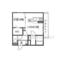 メルベーユドゥ 105 ｜ 京都府京田辺市田辺深田（賃貸アパート1LDK・1階・32.80㎡） その2