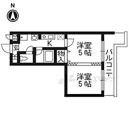 M'プラザ大住参番館 2Kの間取図画像