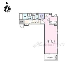 ガーデン・アイリス 1階1Kの間取り