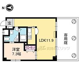 ルーミネス三番館 1LDKの間取図画像