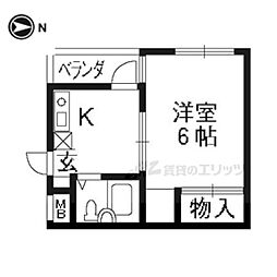 アクティブライフ 1Kの間取図画像