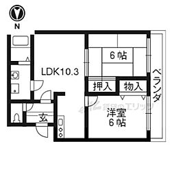 エヌ・グレート 2LDKの間取図画像