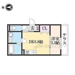 サンライフマイ 1DKの間取図画像