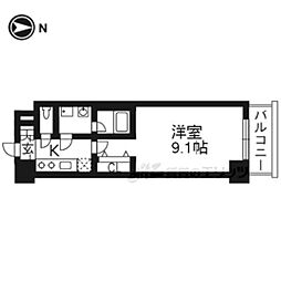 ベラジオ京都洛南グルーブ 1Kの間取図画像