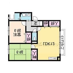 ベルメゾン 2LDKの間取図画像