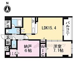 京まちなか湖月 2LDKの間取図画像