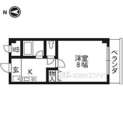 モリスワン 1Kの間取図画像
