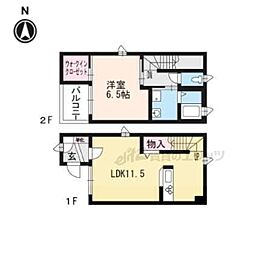 エスポワール参番館 1LDKの間取図画像