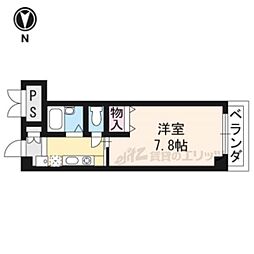 ルナソーレ淀 1Kの間取図画像
