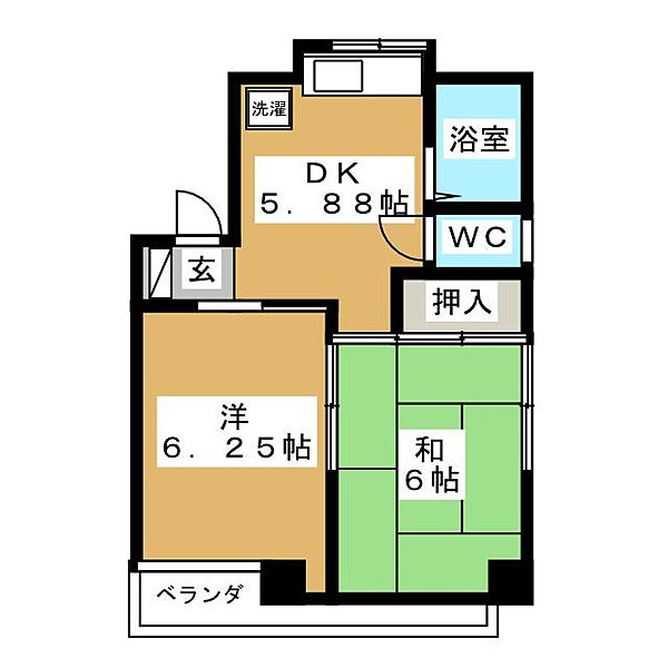 テーラーコーポ 301｜長野県長野市大字鶴賀七瀬中町(賃貸マンション2DK・3階・35.84㎡)の写真 その2