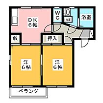 長野県長野市差出南２丁目（賃貸アパート2DK・2階・43.54㎡） その2