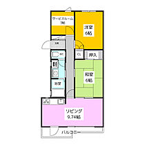 ホワイトハイツ東館 303 ｜ 長野県長野市安茂里小市２丁目（賃貸マンション2LDK・3階・55.86㎡） その2