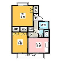 ライブタウン平林　A 205 ｜ 長野県長野市平林２丁目（賃貸アパート2DK・2階・47.91㎡） その2