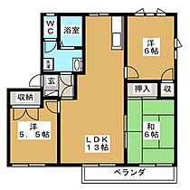 ベルメゾン三本柳3 201 ｜ 長野県長野市三本柳東１丁目（賃貸アパート3LDK・2階・62.63㎡） その2