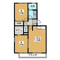 ロイヤルガーデン稲里　Ｃ棟 302 ｜ 長野県長野市稲里町中央３丁目（賃貸アパート2LDK・3階・56.30㎡） その2