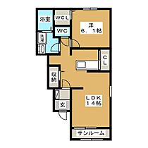 ジェルメIII 102 ｜ 長野県長野市青木島町綱島（賃貸アパート1LDK・1階・50.09㎡） その2