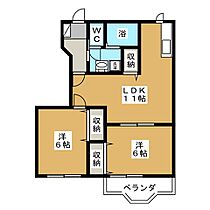 ソレアードＴ　Ａ 102 ｜ 長野県長野市松岡２丁目（賃貸アパート2LDK・1階・51.79㎡） その2